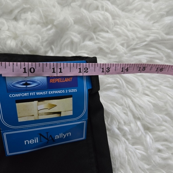 NEIL ALLYN “COMFORT POLY” FLAT FRONT WOMEN’S BLACK TUXEDO PANTS. Comfort Fit Wai - Picture 7 of 8